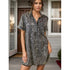 'Karina' Short Sleeve Denim Mini Dress - Celes Fashion